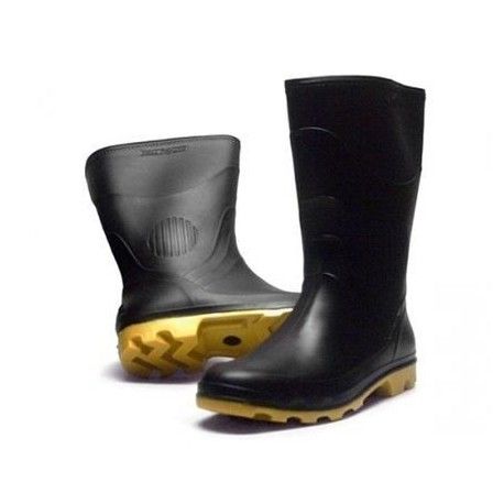 Bota PVC C/ Forro Cano Médio Sola Amarela 36