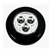 Button 3 Leds Preta Llum