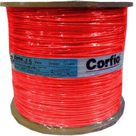 Cabo Flexível 750V 1.5MM² Bobina Vermelho Corfio