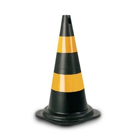 Cone 75-D Leve Preto/Amarelo 75CM