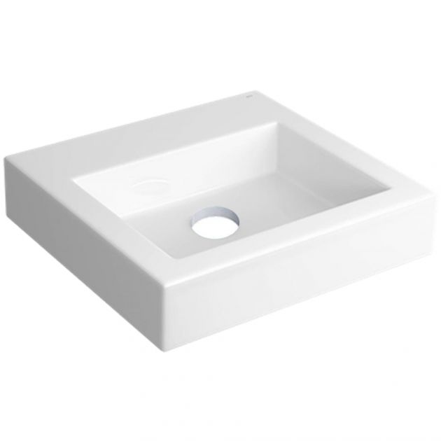 Cuba de Apoio Quadrada C/ Mesa 430mm Branco Gelo Deca