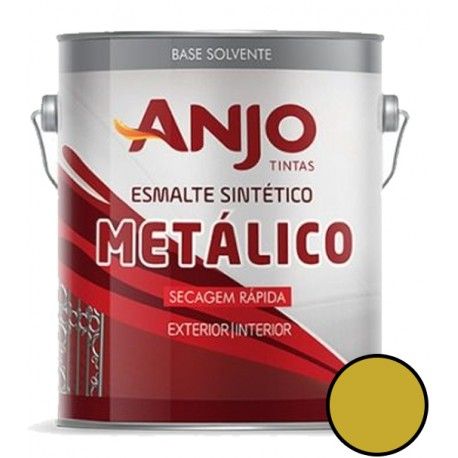 Esmalte Brilhante Metálico Amarelo Ouro 3.6L Anjo