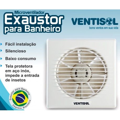 Exaustor P/ Banheiro 150MM 127V Branco Ventisol