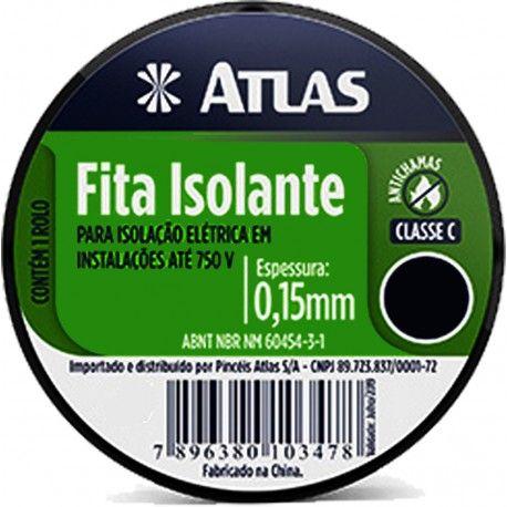 Fita Isolante 19MMx0.15MMx20M Atlas