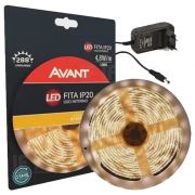 Fita Led Interna IP20 4.8W 5M 3000K 12V Amarela Avant