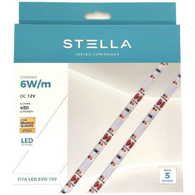 Fita Power Led 12V 10W 6500K Stella