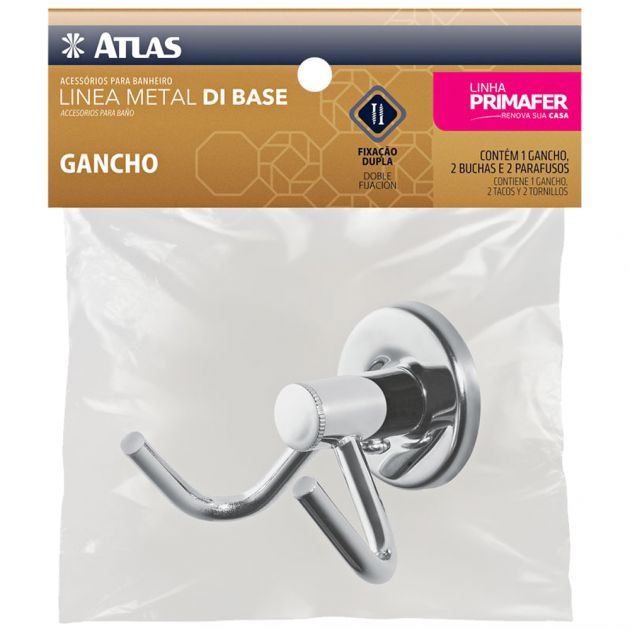 Gancho Metal Polido Di Base Atlas