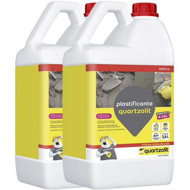 Impermeabilizante Plastificante Pack Promo Leve 2 Pague 1 Galão 3.6L Quartzolit