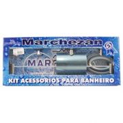 Kit Mirim de Acessórios P/ Banheiro C/ 5 Peças Anodizado Marchezan