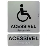 Kit Placa Braille Acessível Sinalize