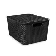 Organizador Rattan Prim Moa 20l Preto Arqplast