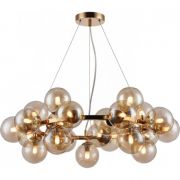 Pendente Halo 69.5x24CM 25xG9 Bivolt Ouro/Conhaque Bella Iluminação