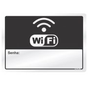 Placa Alumínio de Sinalização 16x23CM Wifi Coloque Senha Sinalize