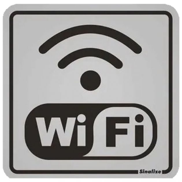 Placa Poliestireno 15x20CM Internet Wifi Sinalize