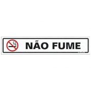 Placa Poliestireno 5x25CM Não Fume Sinalize