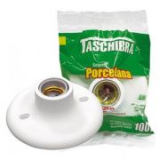 Plafon Plástico Bocal Porcelana E-27 100W Branca Taschibra