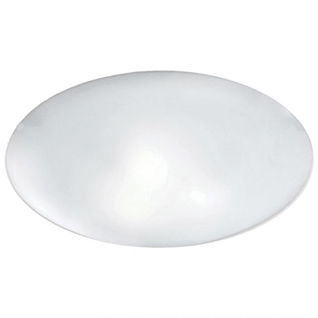 Plafon Redondo 30CM 2xE27 Acrílico Cristal Branco Blumenau