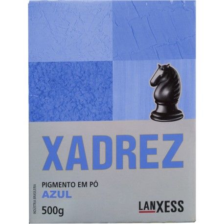 Corante Pigmento em Pó Xadrez para Cimento e Cal 500g Azul Lanxess