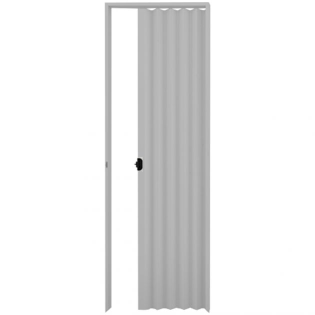 Porta Sanfonada PVC 210x70CM Cinza Quimiplast