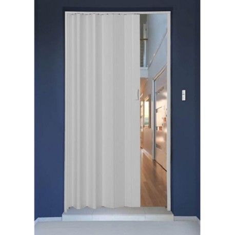 Porta Sanfonada PVC 72CM Cinza Plasflex