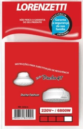 Resistência Bella ducha/ Ducha Fashion 220V/6800W Original Lorenzetti