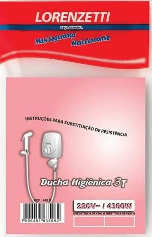 Resistência Ducha Higiênica 3T 200V/4300W Original LORENZETTI 