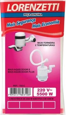 Resistência Maxi Aquecedor 220V/5500W Original LORENZETTI 