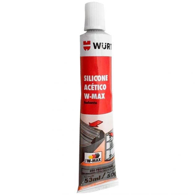 Silicone Acético W-Max 50G Branco Wurth