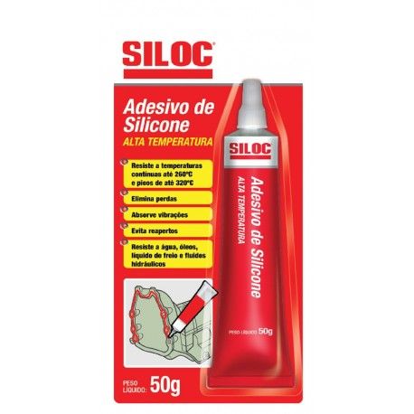 Silicone Alta Temperatura 50G Vermelho Siloc