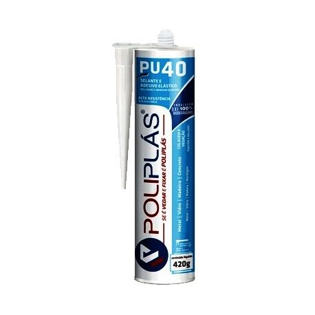 Silicone PU 40 400G Branco Poliplas