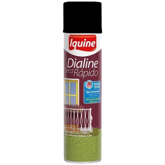 Spray Dialine 400ML Preto Fosco Iquine