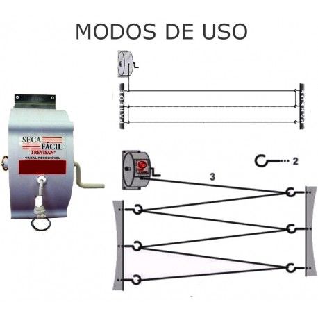 Varal Retrátil Branco FLX